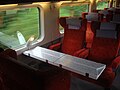 Intérieur d'origine des rames Thalys, en classe « Premium » ou « Comfort ».