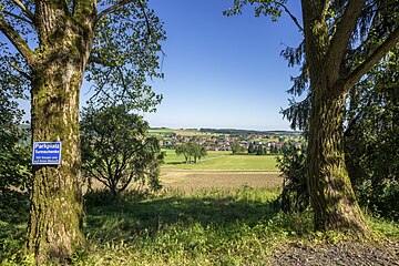 Blick vom Katzenbuckel her auf Waldkatzenbach