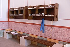 Reconstitution des vestiaires des thermes de Carnuntum (Autriche).