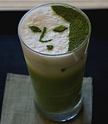 Latte au matcha.