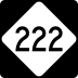North Carolina Highway 222 marker