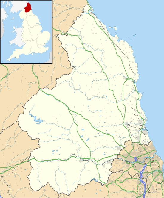 Mapa konturowa Northumberland