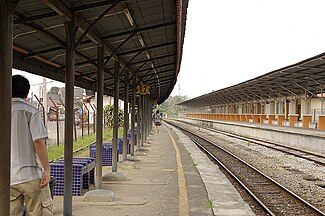 Wakaf Bharu railway station, the nearest railway station to Kota Bharu.