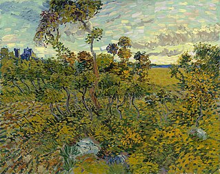 Coucher de soleil à Montmajour, huile sur toile de Vincent van Gogh (1888). (définition réelle 4 823 × 3 805)