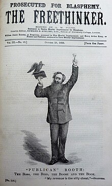 Copertina del Volume III, Numero 43 della rivista "The Freethinker", 28 ottobre 1883.