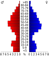 Bevolkingspiramide Custer County