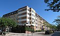 Socialist architecture in Bahnstraße after its renovation