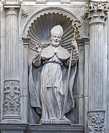 Statue de saint Olegarius de Barcelone.