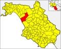 Collocatio finium Municipii in Provincia Salernitana.