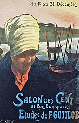 Poster for a Salon des Cent exhibition in December 1899 by Fernand Louis Gottlob