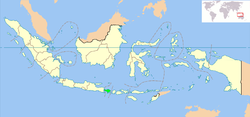 Location of Bali in Indonesia (हरियरमे)क अवस्थिति