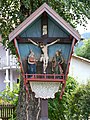 Croix de chemin en bois à Vols, Tyrol, Autriche.