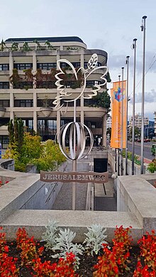 Jerusalemweg Friedenstaube beim Neuen Rathaus in Linz