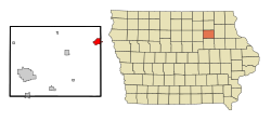 Location of Sumner, Iowa