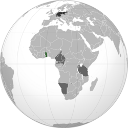 Hijau: Wilayah jajahan di Afrika Timur Jerman Kelabu cerah: Pegangan Jerman lain Kelabu gelap: Empayar Jerman Nota: Peta menunjukan sempadan negara masa kini, tetapi dengan bayangan wilayah jajahan terluas Jerman.