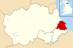 Hartlepool shown within County Durham