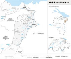 Karte von Wahlkreis Rheintal