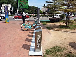 A LinkBike station near Komtar in George Town.