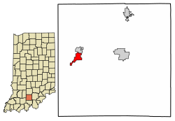 Location within Indiana and Orange County