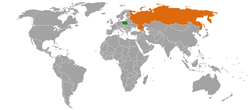 Haritada gösterilen yerlerde Poland ve Russia