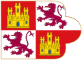 Kastiliya tacın tarihi bayrağı. O, Kastiliya tacın formasındadır və Kastiliya Krallığın Leon Krallığı ilə birləşməsini göstərir