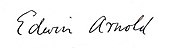 signature d'Edwin Arnold