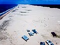 Aerial view of Stockton Beach and Tin City