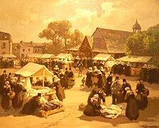 Henri Barnoin : Le marché aux étoffes du Faouët (Musée du Faouët).