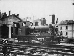 Dampflokomotive F3 Nr. 80 der SCB, spätere Nr. 8425 der SBB