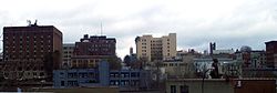 Downtown Jamestown, viewed from Washington Street