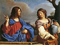 Yesus dan Wanita Samaria di Sumur, karya Guercino