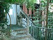 Property entrance barricaded from Ship Street steps