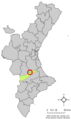 Розташування муніципалітету Серда у автономній спільноті Валенсія