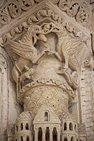 A capital of the south portal of Bourges Cathedral, circa 1160–1170