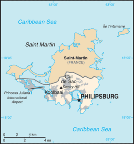 Kaart van Sint Maarten