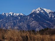 八ヶ岳パーキングエリアからのアサヨ峰と甲斐駒ヶ岳