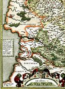 Carte éd l'Artoés pèr Ortellius - (1576)