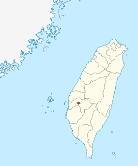 Karte von Taiwan, Position von Chiayi hervorgehoben