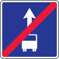 End of bus lane