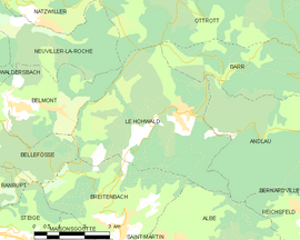 Mapa obce Le Hohwald