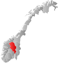 Localização de Oppland na Noruega