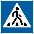 Pedestrian crossing (placed on left side of road)