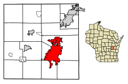 Localização no condado de Winnebago