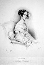 Maria Adelajda Habsburg żona Wiktora Emanuela II (1851 r.)