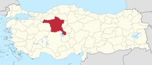 Lokasyon ng Lalawigan ng Ankara sa Turkiya