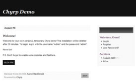 Скриншот программы Chyrp