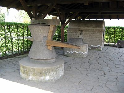 Wheat mill. Xanten archaeological park