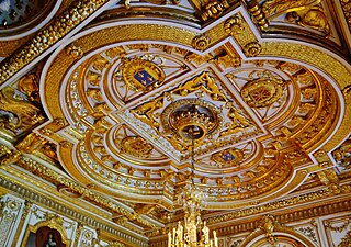 Ceiling decoration from throne room of Louis XV (1752-54)