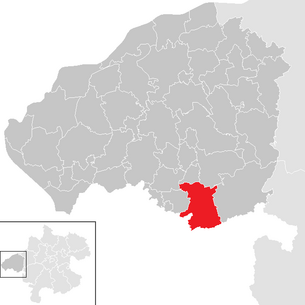 Lage der Gemeinde Lochen am See im Bezirk Braunau am Inn (anklickbare Karte)
