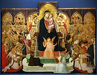 Ambrogio Lorenzetti: Maestà von Massa Marittima, Tempera und Gold auf Holz, Museo di Arte Sacra, Massa Marittima, ca. 1335